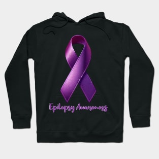 Purple Ribbon Month Epilepsy Awareness for Men Women Warrior Hoodie